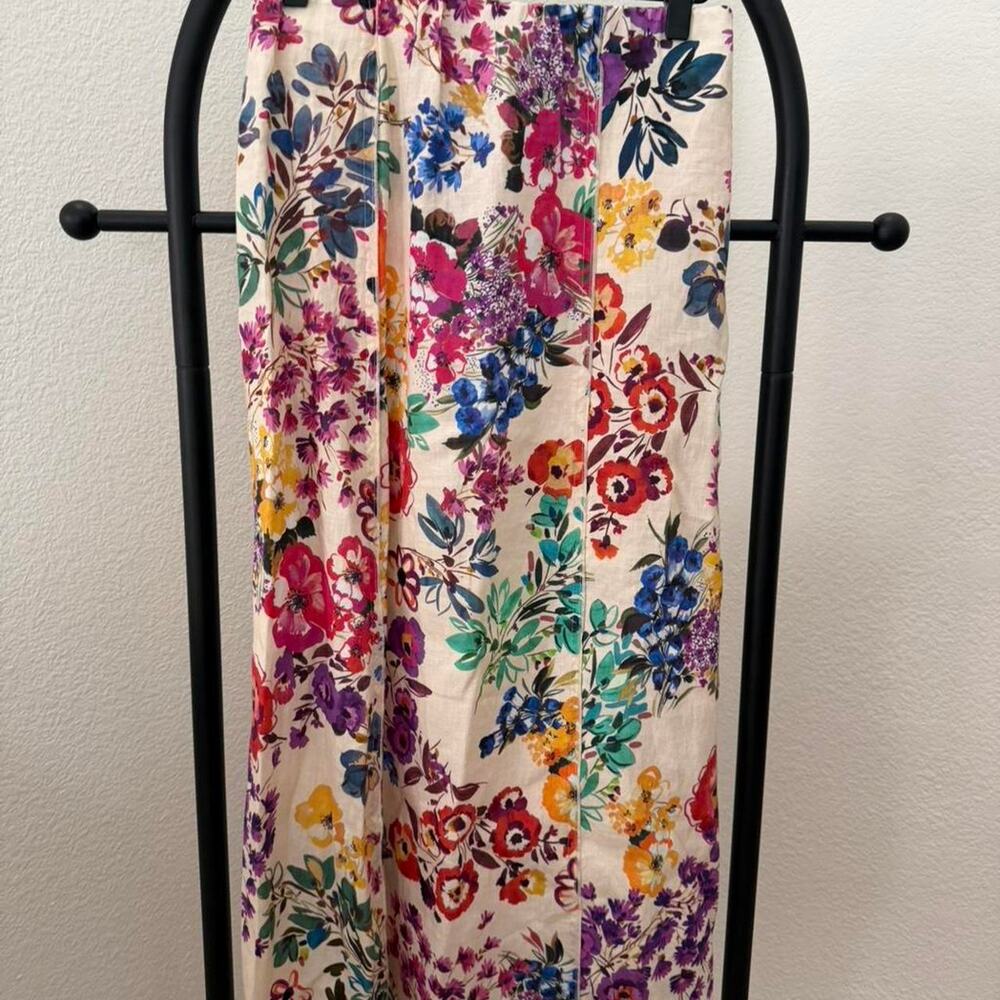 Johnnie Was NEW Linen Floral Maxi, EVALON, XS